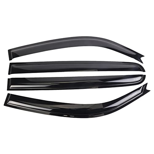 Window Vent Visors Deflectors Rain Guards 4 Piece Set for 2007-2021 Trucks Toyota Tundra Crew Cab 94309 - size: 2007-2021 Trucks Toyota Tundra