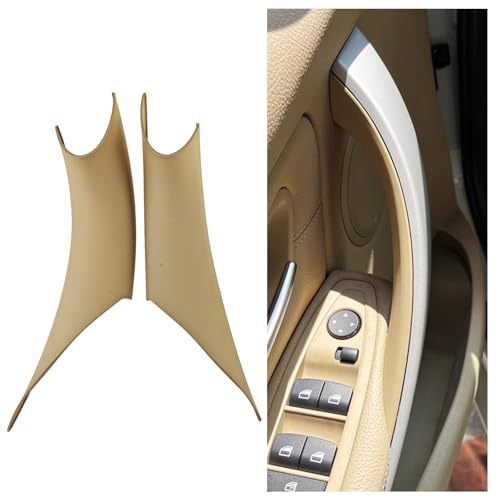 Car Door Handles Protective Decorate Covers For BMW 3 4 Series 3GT F30 F32 F34 F36 M3 M4 Door Pull Handle Cover Compatible with 318i 320i 328i 330i 335i 330e 340i 420i 428i 430i (2PCS beige) - color: 2PCS beige