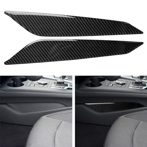 NVCNX Real Carbon Fiber Compatible with Audi B9 A4 S4 2017-2025 / A5 S5 RS5 2018-2025 2019 2020 2021 2022 2023 2024 Car Center Console Sides Panel Trim Cover Sticker Decal Interior Accessories 2PCs - color: Center Console Sides Panel Trim