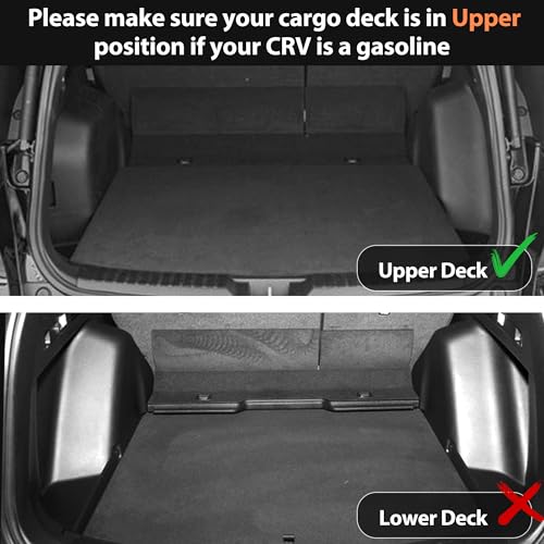 Auxko All Weather Cargo Liner Fit for Honda CR-V(Include Hybrid) 2023 2024 2025 2026 Upper Position TPE Rubber Trunk Mat CRV Accessories All Season Guard Odorless Anti-Slip Cargo Mat Black - size: Crv|2023-2026|upper Cargo Mat