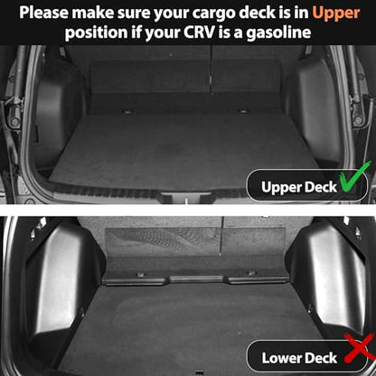 Auxko All Weather Cargo Liner Fit for Honda CR-V(Include Hybrid) 2023 2024 2025 2026 Upper Position TPE Rubber Trunk Mat CRV Accessories All Season Guard Odorless Anti-Slip Cargo Mat Black - size: Crv|2023-2026|upper Cargo Mat