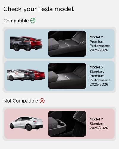 Spigen Center Console and Armrest Organizer for Tesla Model Y Juniper (Only Premium & Performance 2025/2026) and Model 3 Highland (Standard, Premium & Performance 2024/25/26) - size: Center Console + Armrest Organizer Bundle