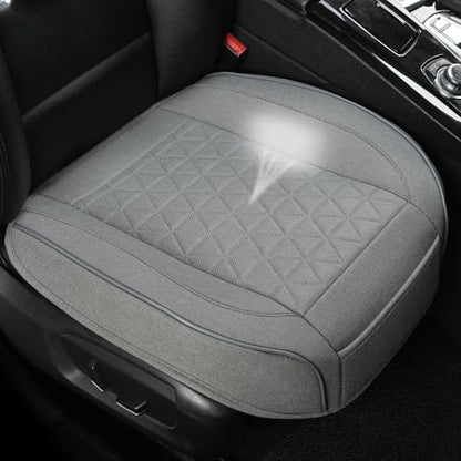 West Llama Linen Front Car Seat Cover Protector Anti-Slip Bottom Seat Cover Fits 95% of Vehicles,Wrapping Around The Bottom,Triangular Pattern(Gray-1Pcs) - color: Triangular Pattern-Gray, size: 1pc