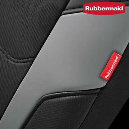 Rubbermaid Leather Car Seat Cover – Universal Front Seat Cover, Airbag Compatible, Easy to Install, Water-Resistant and Durable Automotive Seat Cover for Cars, Trucks, SUVs, Vans – Gray - color: Gray