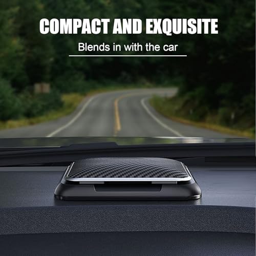 Carbon Fiber Cell Phone Holder for Car Dashboard Mount - Universal Anti-Slip Phones Cradle Pad Car Phone Holder - Cellphone GPS Stand for Most iOS Phones, Samsung, Android Smartphones