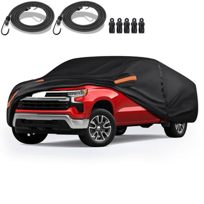 16-Layer Special Full Car Cover Fit for 2004-2024 Chev-vy Silverado 1500 Crew Cab Pickup, Ultra Heavy 600D Oxford Cloth, All-Weather Protection Summer Sun Exposure and Winter Snow Rain Dust UV - color: Fit for 2004-2024 Che-vy Silverado 1500
