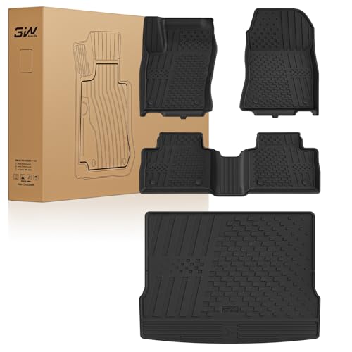 3W Floor Mats & Cargo Liner Fit for Nissan Kicks 2025 2026 (Not Fit Play Version) Accessories TPE All Weather Floor Liner, 1st & 2nd Row Car Mats Tunk Mats Full (Not for Play Version) - size: 6.Kicks|25|Floor Mats & Cargo Liner