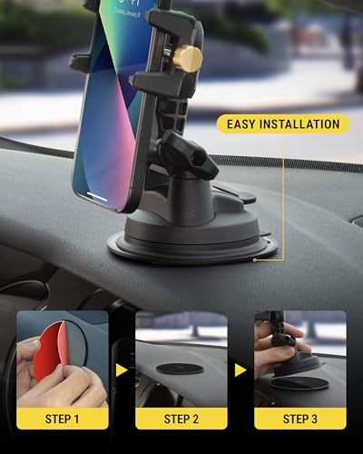 Scosche DMDHD-BPO Universal Heavy-Duty Adhesive Dashboard Pad Mounting Disk for Suction Cup Phone Holder, Dash Cam, GPS, MagicMount Flat Surface 3M Disc Mount for Car, Truck, Home - size: 1 Plate, style: Plastic 3M Mounting Disc