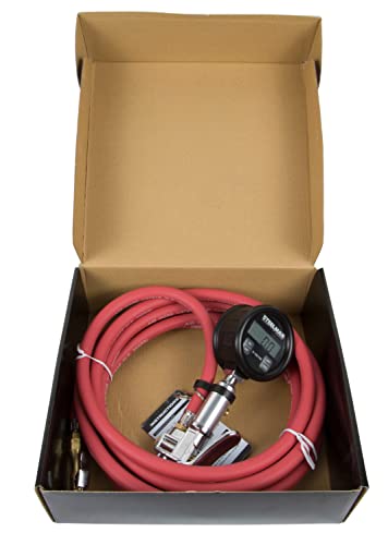 Steelman Digital Pressure Gauge Tire Inflator with 15-Foot Pneumatic Whip Hose, 0-150 PSI, Protective Casing - size: 15-Foot Hose