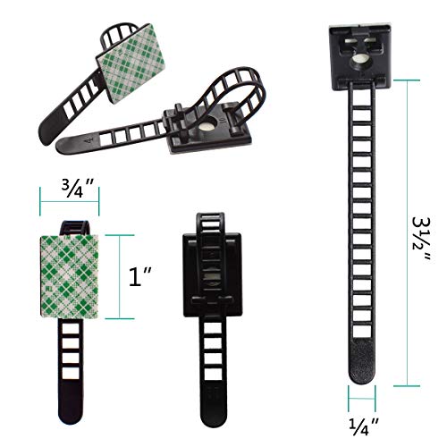 1000 Pieces Cable Management Desk Cord Organizer Cable Ties Wire Fasteners Clips - size: 1000 Pieces