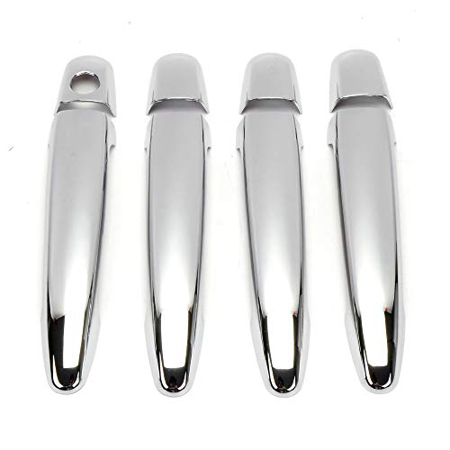 Dreamseek 8Pcs 4 Door Handle Cover Compatible with Toyota Highlander 2008-2013, Camry 2007-2011, Avalon Sienna 4Runner Tacoma Lexus GX470 RX350 GS350 Exterior ABS Molding Trim (Chrome Plated) - size: Door Handle Cover