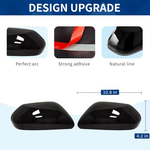 Side Mirror Cover Compatible with Toyota (Camry 2018-2025, OEM Style-Gloss Black) - size: Oem Style-gloss Black