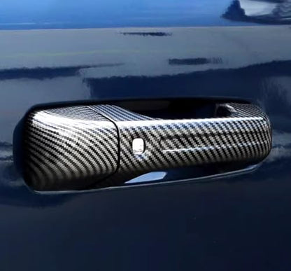 Car Accessories Fit for Dodge Ram 1500 2024 2023 2022 2021 2020 2019 Door Handle Cover Trims （Carbon Fiber with Smart Hole A ABS 8PCS - color: Carbon Fiber With Smart Hole A