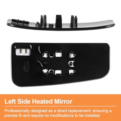 Senzeal Driver Side Heated Lower Mirror Glass Replacement for Ford F150 Truck 2015-2020 Ford F250 F350 Super Duty F450 F550 Truck 2017-2022 Towing Mirror FL3Z17K707V (Left Side) - size: Driver Lower Side (Left)