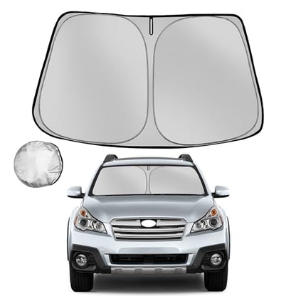 Windshield Sun Shade for 2010-2014 Su-baru Outback Foldable Sun Sunshade for Car Front Window Blocks UV Rays and Heat Automotive Interior Protector Custom Fit Accessories - size: for 2010-2014 Su-baru Outback