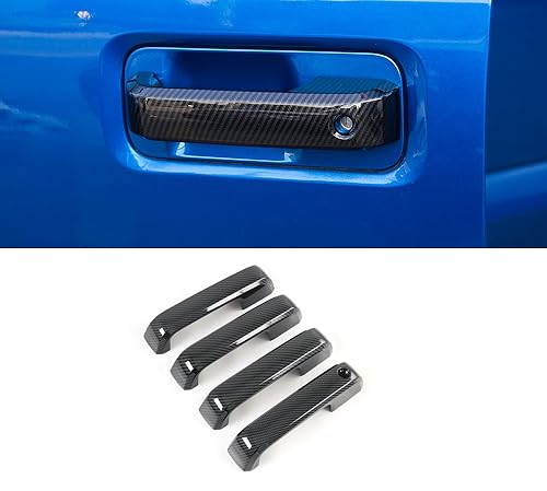 Car Accessories Exterior Door Handle Decor Cover Trim Without Smart Keyhole Carbon Fiber Style Fit for 2015-2020 Ford F150 2017-2020 Ford F250HD/F350HD ABS 4 PCS - color: Carbon Fiber Style, size: Without Smart Keyhole