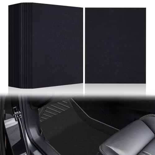 Breling 50 Pcs Disposable Floor Mats for Cars 15.7'' x 19.6'' Black Non Woven Fabric Automotive Floor Mats Protectors, Absorbent Non Slip Car Foot Pads, Vehicle Carpet for SUV, Truck, Wash, Detailing