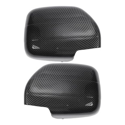 X AUTOHAUX Pair Car Rear View Driver Passenger Side Mirror Cover Cap Overlay Black Carbon Fiber for Lexus LX470 1998-2007 for Toyota Land Cruiser Mirror Guard Covers Exterior Decoration Trims