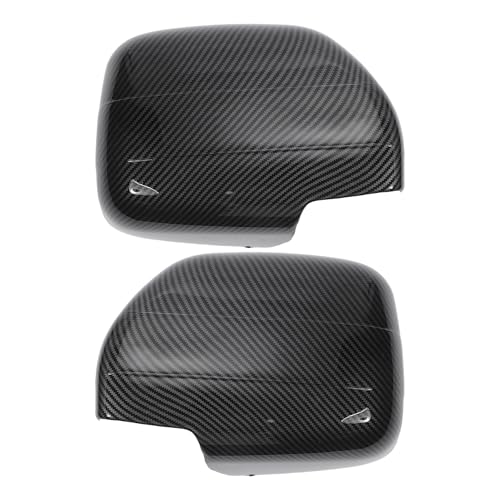 X AUTOHAUX Pair Car Rear View Driver Passenger Side Mirror Cover Cap Overlay Black Carbon Fiber for Lexus LX470 1998-2007 for Toyota Land Cruiser Mirror Guard Covers Exterior Decoration Trims