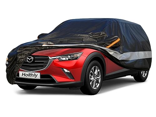 100% Waterproof Outdoor Car Covers for SUV, 10 Layers Car Cover Waterproof All Weather Rain Snow UV Protection. Custom Fit for KIA Seltos, Honda Element, Toyota CHR, Mazda CX30 CX-30,etc - color: Black, size: A9-See vehicle size chart