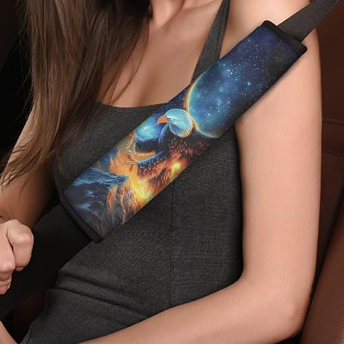 Fashion Eagle Car Seat Belt Pad Cover Soft Universal Car Seat Belt Pads Cover Anti-Slip Shoulder Strap Protect Interior Automotive for Most Vehicle, SUV, Truck, Cars - color: Fashion Eagle