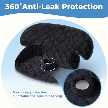 2-Pack Waterproof Piddle Pads, Potty Training Car Seat Protector & Reusable Liner – Non-Slip, Leak-Proof Cover for Car Seats, Strollers, High Chairs, Machine Washable (Black) - color: Black