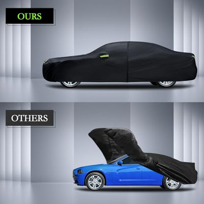 Car Cover Custom Fit for Dodge Charger 2006-2026, Waterproof All Weather Full Exterior Cover Rain Sun Hail Protector Car Cover with Door Zipper - size: Custom Fit for Dodge Charge