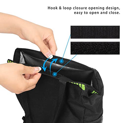 Homelove Hanging Car Trash Can with 4 Storage Pockets, Waterproof Leakproof Oxford Auto Garbage Bag, Adjustable Garbage Bag, Foldable Car Trash Bin Fit for Truck, SUV, Home, Office - color: Black-A