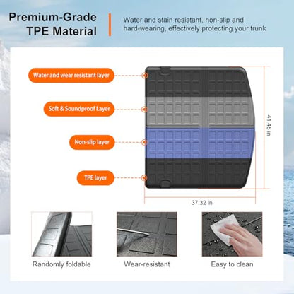 powoq Trunk Mat Compatible with 2023-2025 Mazda CX-5 Cargo Liner All Weather Protection Cargo Mat Replacement for Mazda CX-5 2023-2025 Accessories