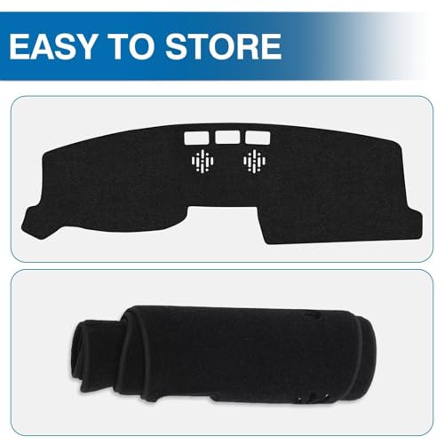 KUST Black Dash Cover for Mazda CX-5 CX5 2017-2024 2025 2026 (Without HUD) Polyester Dashboard Cover Non-Slip Center Console Dash Cover Interior Accessories for Mazda CX5 Sunshade No Glare - size: Cx-5 17-26(black)