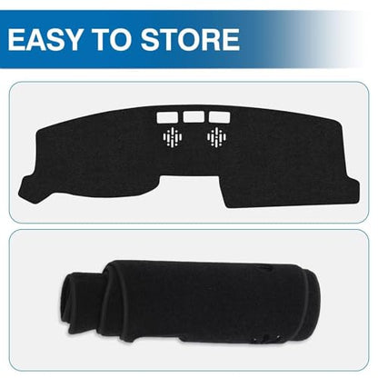 KUST Black Dash Cover for Mazda CX-5 CX5 2017-2024 2025 2026 (Without HUD) Polyester Dashboard Cover Non-Slip Center Console Dash Cover Interior Accessories for Mazda CX5 Sunshade No Glare - size: Cx-5 17-26(black)