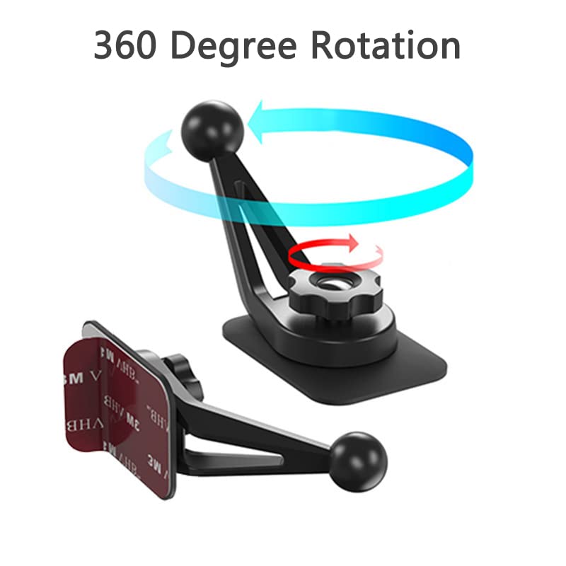 VizGiz 2 Pack 17mm Ball Sticky Mount Holder for Garmin Nuvi GPS Car Phone Wireless Charger Adhesive Dashboard Tape Sticker 17.4mm Swivel Joint Replacement Magnetic Stand Cradles Clip MI Dash Cam