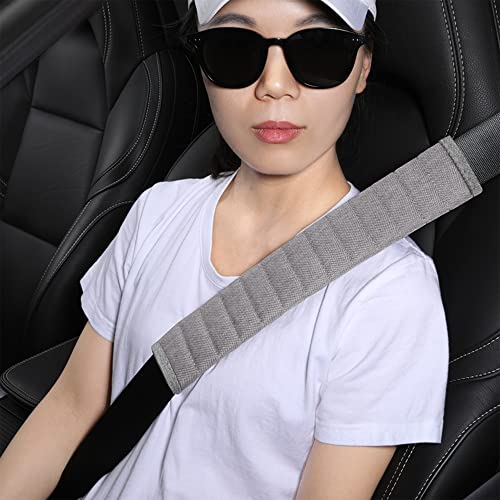 HighnessHwoo Car Seatbelt Covers Cushion Shoulder Pads Protector Sleeve for Adults, Auto Extra Long Seat Belt Strap Cover Decorations for Women, Kids, Honda, Trucks Accessories, 2Pcs, 10.5in, Gray - color: Gray, size: 10.5in - 2pcs