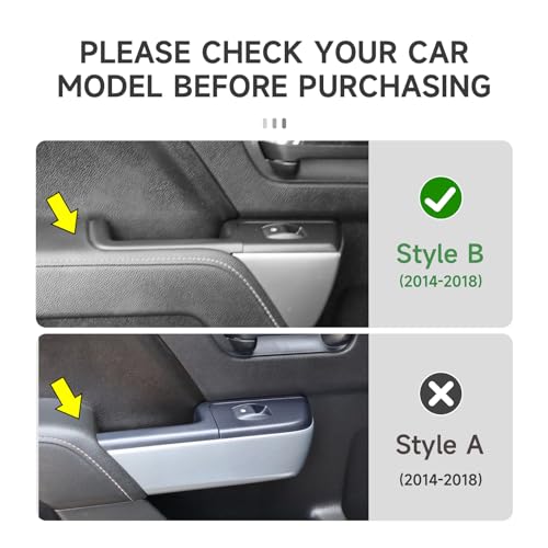 Car Carbon Fiber Decal Sticker Cover Interior Trim for Chevrolet Silverado/GMC Sierra 1500 2500HD 3500HD 2014-2018 Accessories(Rear Window Lift Switch B) - color: Rear Window Lift Switch B