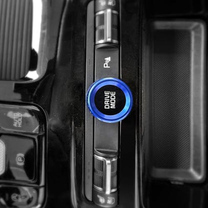 Aluminum Car Gear Control Knob Cover Drive Mode Gear Shift Switch Knob Protective Cover Compatible with Kia K5 2021-2025 Accessories (Blue Style) - color: Blue Style