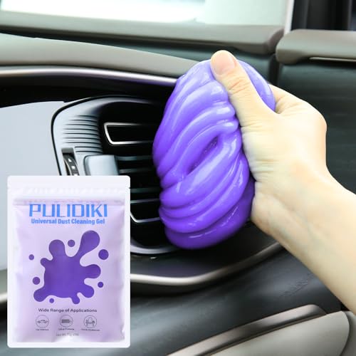 PULIDIKI Car Cleaning Gel Clean Putty, Universal Car Interior Cleaner Slime, Perfect Cleaning Kit Supplies, Auto Detailing Tools Accessories, Dust Remover Gifts for Men Women Purple (70g) - size: Purple 1 Bag (70g)