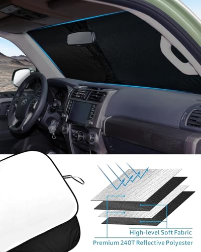 2026 Upgrade Front Windshield Sunshade fit for Toyota 4Runner 2010-2026 Reflector Foldable Car Shade Automotive Windshield Sunshades for Toyota 4Runner Windshield Sun Shade |Keeps Your Vehicle Cool| - size: Fit for Toyota 4Runner 2010-2026