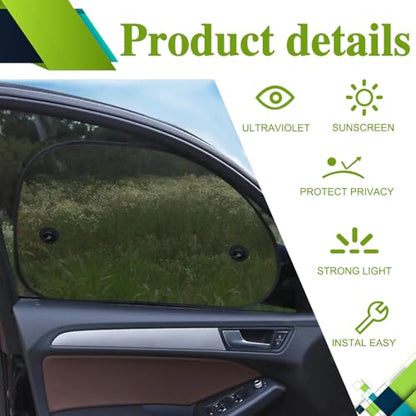 2PCS Car Window Shade, 25"×15" Side Window Sun Shade Blocker with Suction Cups, Mesh Vehicle Window Screen Provide Glare and UV Rays Protection for Baby, Universal Car Accessories for Most Models - color: 25.3"x14.5"/2PCS
