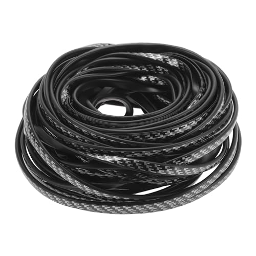 Universal Car Door Edge Guards, Exterior 65.62ft U-Shaped Door Scratch Protection Guard PVC Chrome Black Carbon Fiber Pattern, 1 Pc - color: Chrome Carbon Fiber Black, size: 65.62ft(20m)