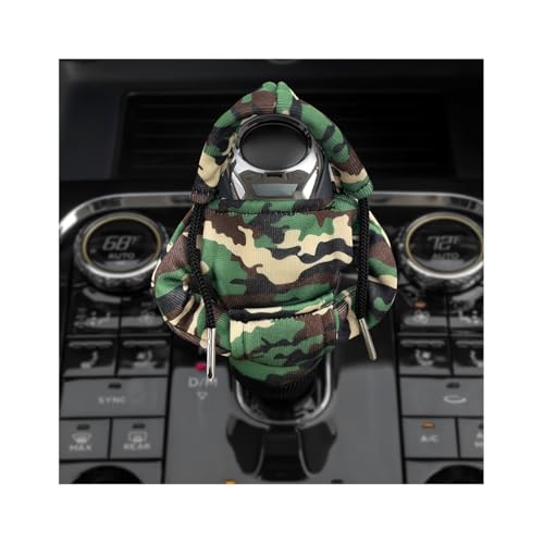 Car Shift Knob Hoodie Cover, Funny Shifter Stick Hoodie Protector Mini Gear Lever Decor, Fashionable Gear Shifter Shirt Sweater Universal Interior Decoration for SUV Truck RV (Camouflage) - color: Camouflage