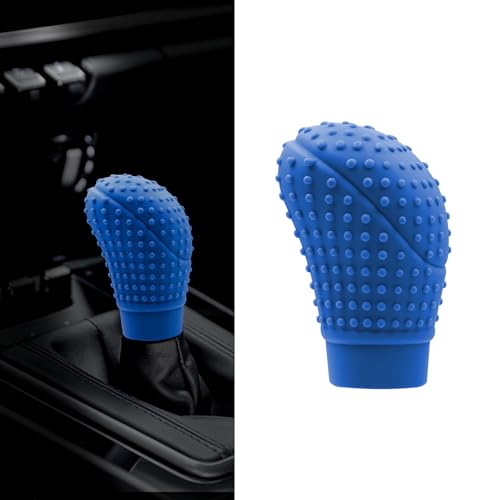 Car Gear Shift Knob Cover, Gear Shift Knob Cover Car Protect Accessories, Car Shift Protector Cover Protector, Silicone Automatic Gear Shift Knob Cover Universal for Most Cars - color: K2 Blue
