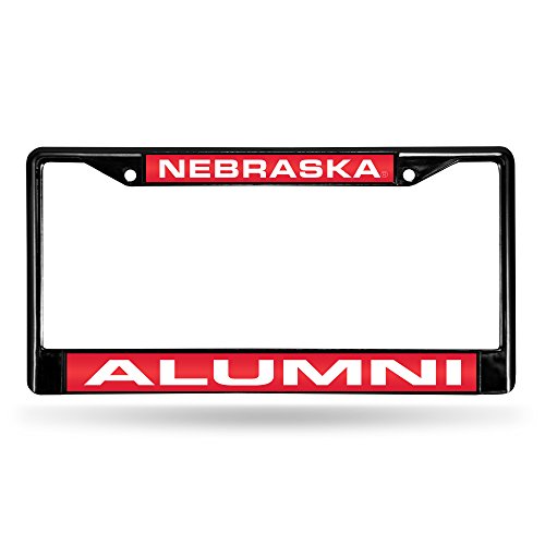 NCAA Rico Industries Black Laser Cut Chrome Frame 12" x 6" Black Laser Cut Chrome Frame - Car/Truck/SUV Automobile Accessory - color: Alumni