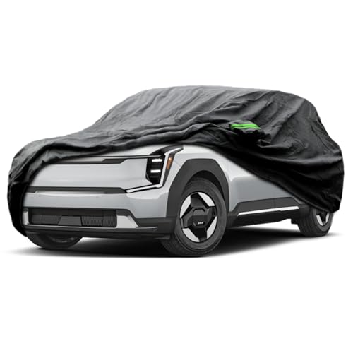 Proadsy Car Cover Custom Fit for 2024 2025 2026 Kia EV9, Waterproof All Weather for Automobiles, Full Exterior Cover Rain Snow Sun Protector Indoor Outdoor Car Cover - size: Kia EV9