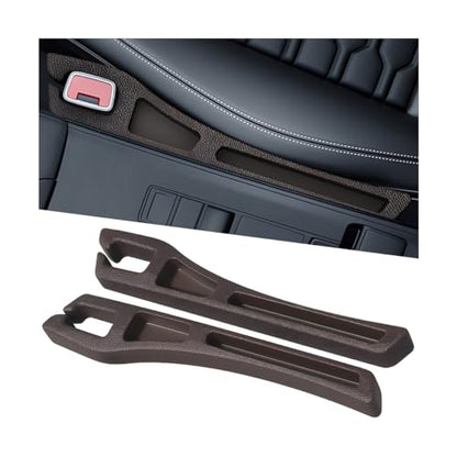 Car Seat Gap Filler, 2PCS Crevice Blocker Stopper Between Vehicle Seat Console, No Drop Automotive Fill Crevice Guard Interior Accessories, Universal for SUV Truck Sedan (Brown) - color: Brown