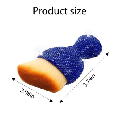 zipelo Auto Interior Dust Brush, Car Detailing Cleaning Brush with Diamond, Bling Handle Soft Bristles Dusting Tool, Scratch Free Dirt Clean Brushes for Vehicle Dashboard, Air Conditioner Vent (Blue) - color: Blue