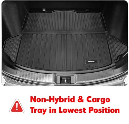 Vanseno Compatible for 2023 2024 2025 2026 Honda CRV Cargo Liner Cargo Mat Trunk Mat (Cargo Tray in Lowest Position) for Honda CRV 2023-2025 2026 Accessories Non Hybrid (Fit Lower Deck,Trunk Mat) - color: Fit 2023-2026 CRV cargo mat