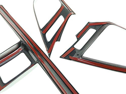3Pcs Silver Car Console Dashboard Air Condition Outlet Vent Trim Cover Frame For Honda 10th Gen Civic 2016 2017 2018 2019 2020 - color: Silver
