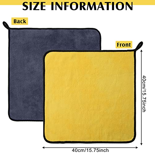 Nuenen 20 Pcs Microfiber Car Drying Towels Microfiber Cleaning Cloth 800 GSM Thick Plush Cleaning Dusting Cloth Auto Detailing Absorbent Towels Rags for Car Household Kitchen Window(Grey and Yellow) - color: Grey and Yellow