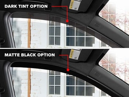 WeatherTech Custom Fit Side Window Deflectors for Toyota Sienna (821016IMB), Matte Black - color: Matte Black