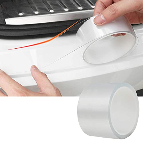 Universal Car Door’s Collision-Proof Strips Car Door Edge Guards Anti-Collision Adhesive Strip Invisible Transparent Bumper, Scratch-Resistant Body, Protect Car Door, Rear Bumper(33Ft x 2.8In) - color: Transparent, size: 33Ft x 2.8In